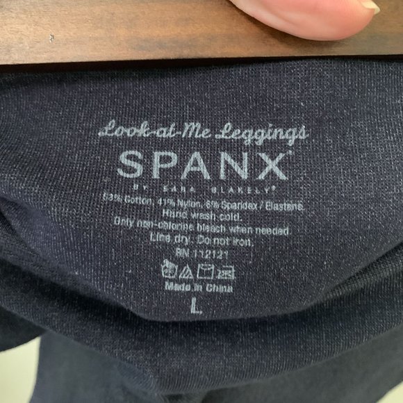 Spanx look at me navy high waisted leggings L - Picture 5 of 5